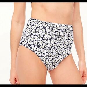 NWT J. Crew Factory High Waist Daisy Swim Bottoms NWT, S